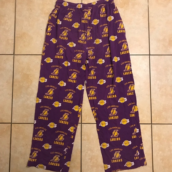 NBA LA Lakers Purple/Gold Pajama Sweatpants M - Picture 5 of 5